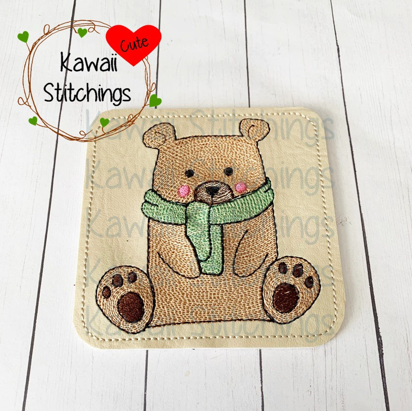 Sketchy Bear with Skirf Coaster