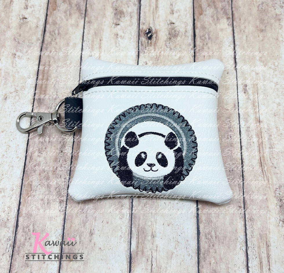Playful Panda 4x4 Zipper Bag