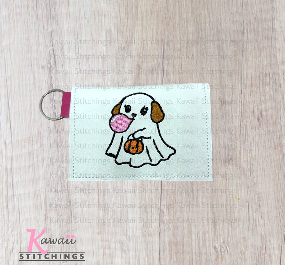 Bubblegum Dog Ghost Card Wallet
