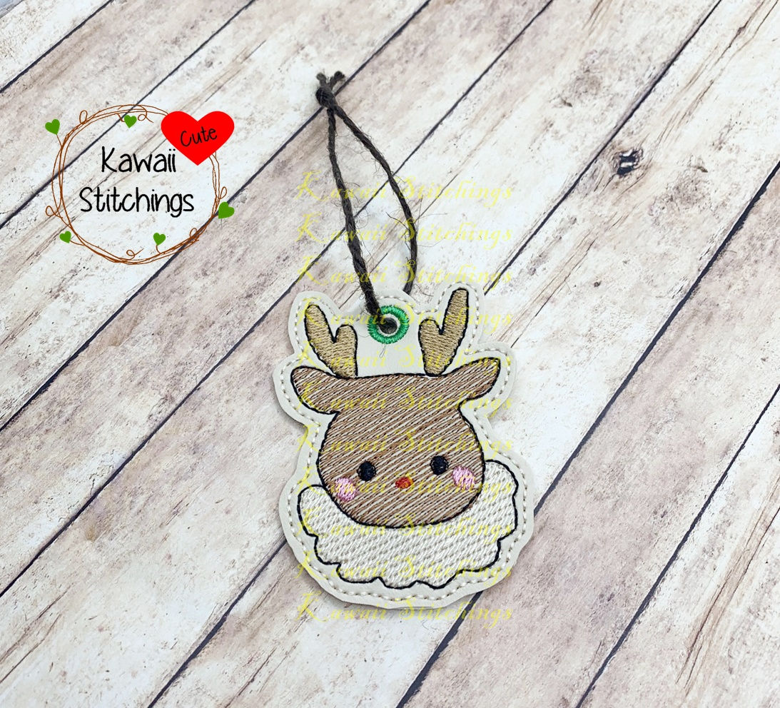 Sketchy Cute Reindeer Ornament Ornament
