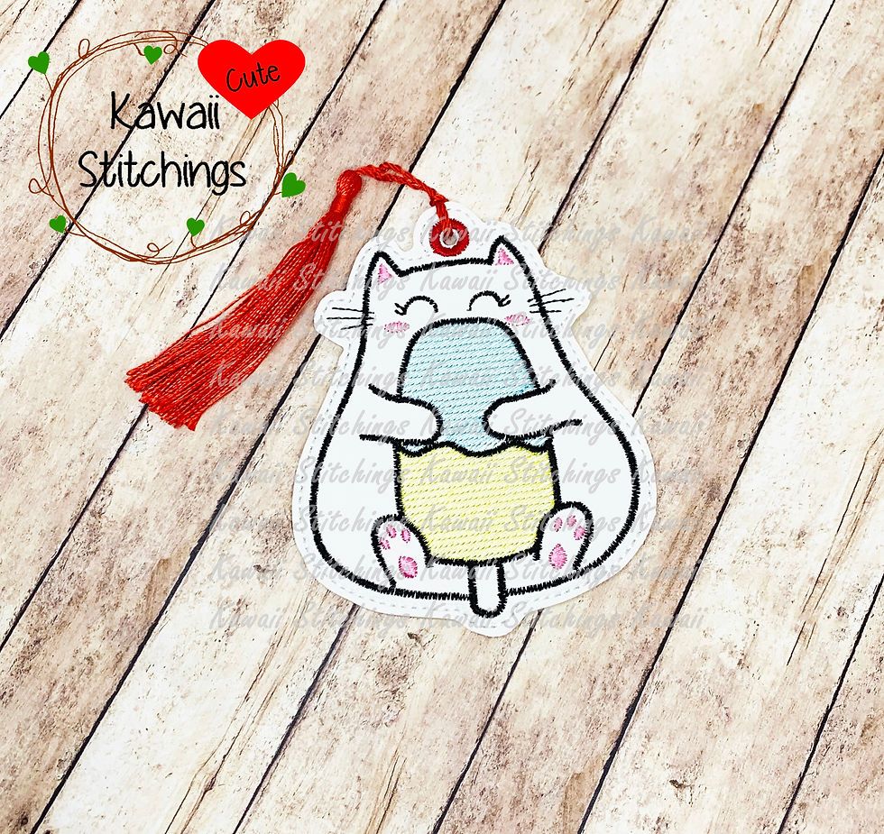 Sketchy Popsicle Cat Bookmark