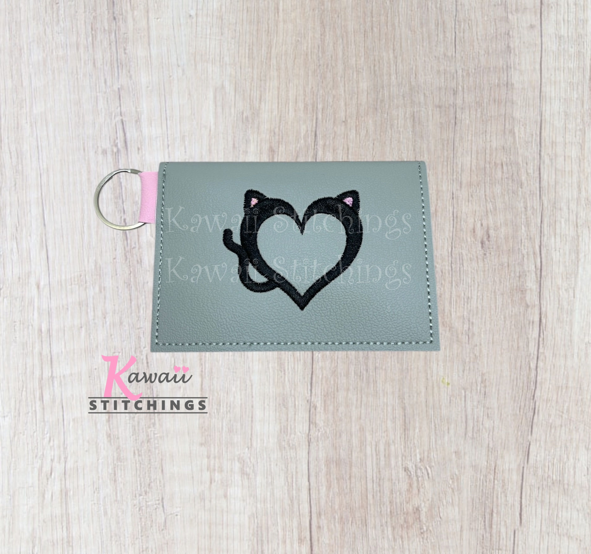 Heart Ring Cat Card Wallet