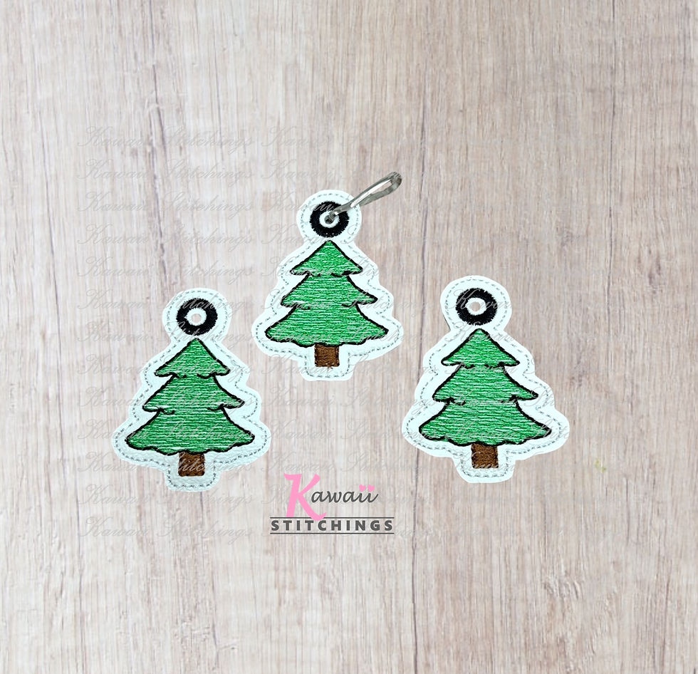 Tree Sketchy Zipper Pull