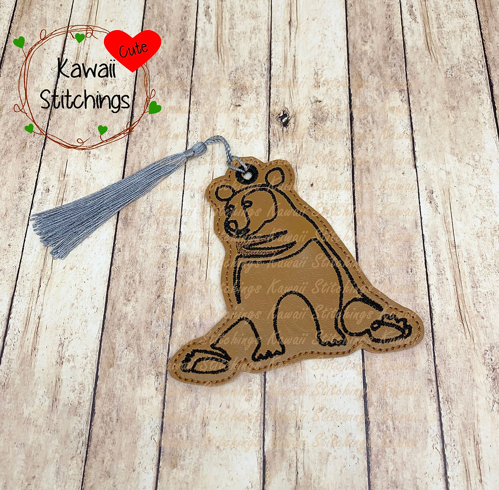 One Stroke Bear Bookmark