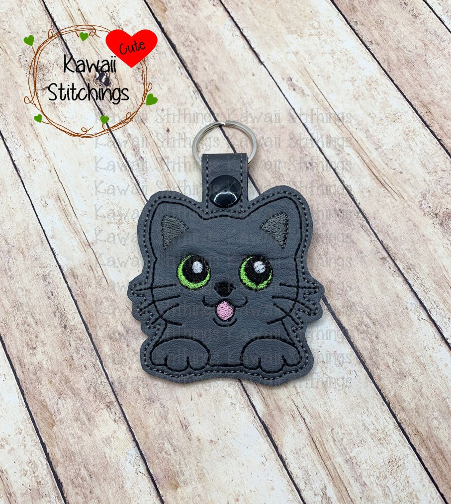 Petunia Kitty Cat Key Fob