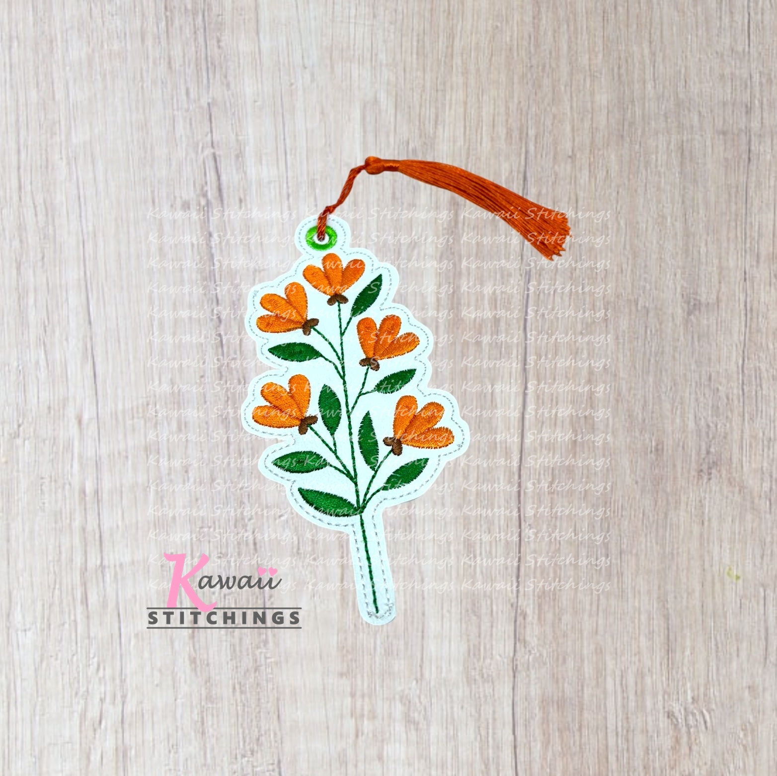 Orange Flower Bookmark