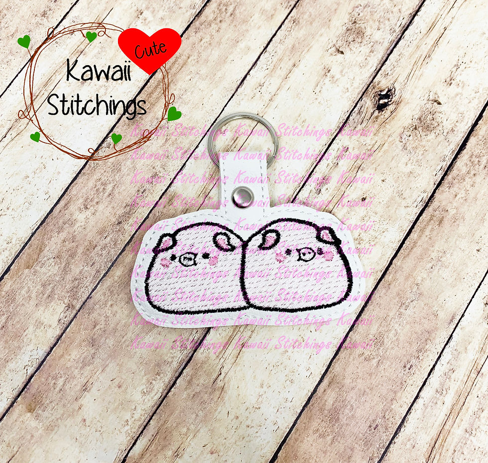 Sketchy Twin Pig Key Fob