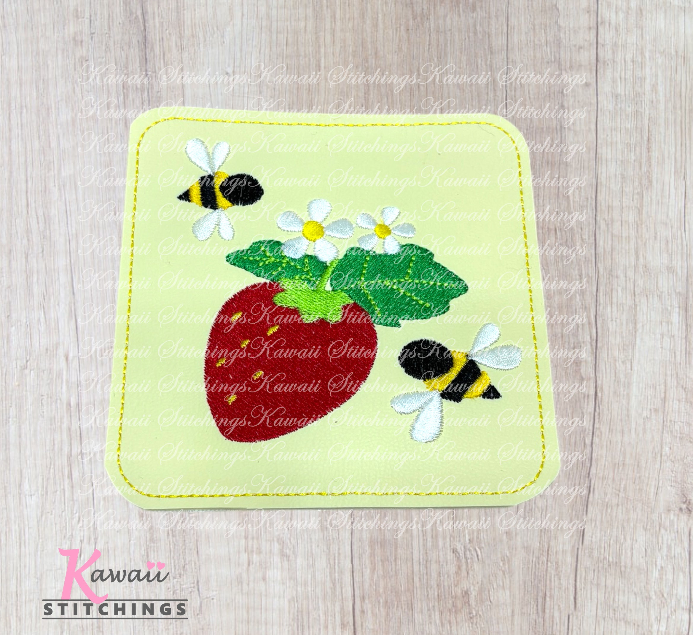 Bee with Strawberry Coaster