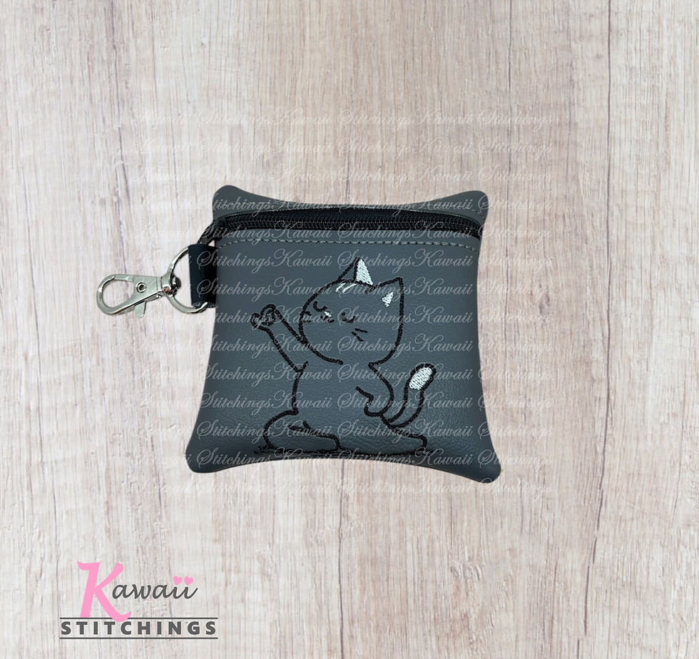 Yoga Cat Zipper Bag 4x4