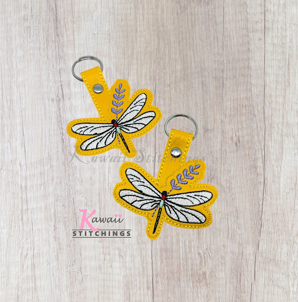 Thumbnail: Lavender Dragonfly Key Fob