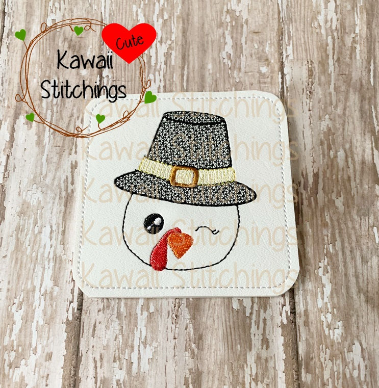 Sketchy Top Hat Turkey Coaster