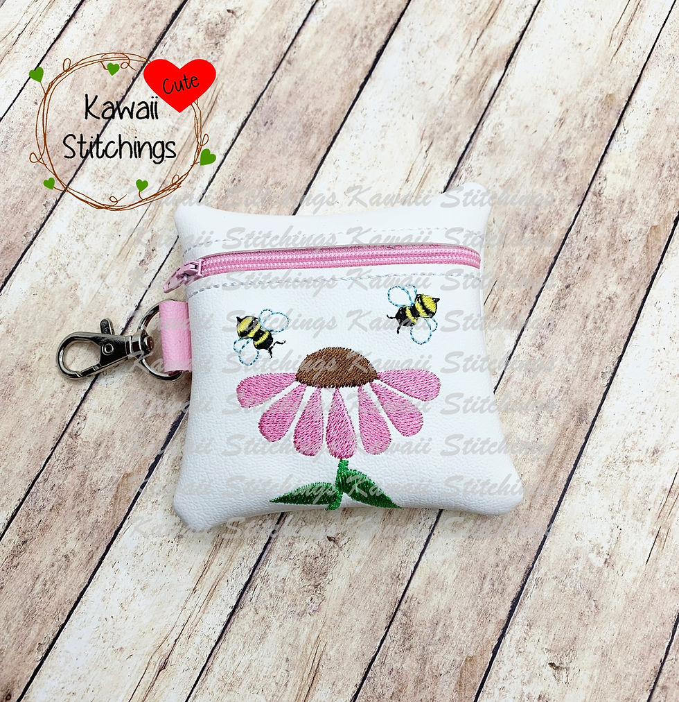 Happy Bees 4x4 Zipper Bag