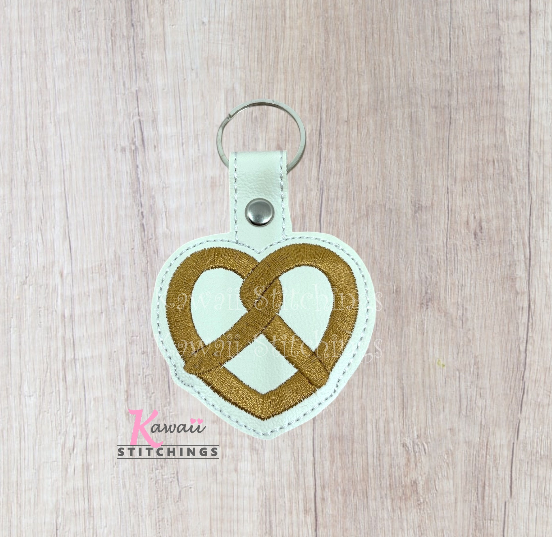 Pretzel Love Key Fob