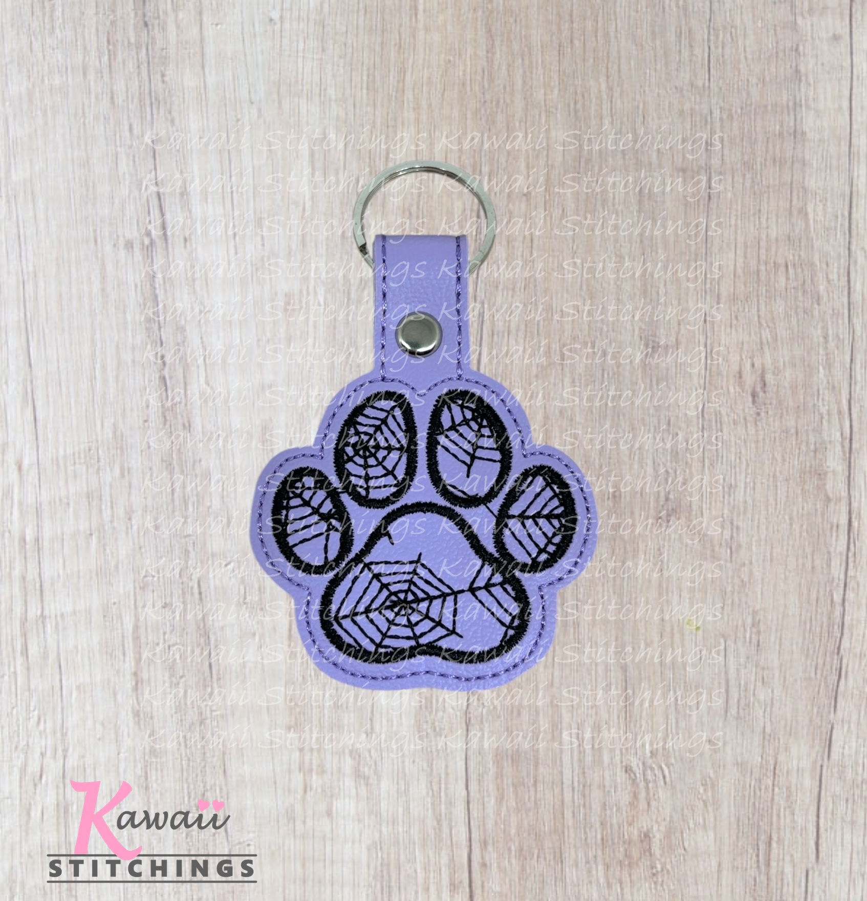 Web Dog Paw Key Fob