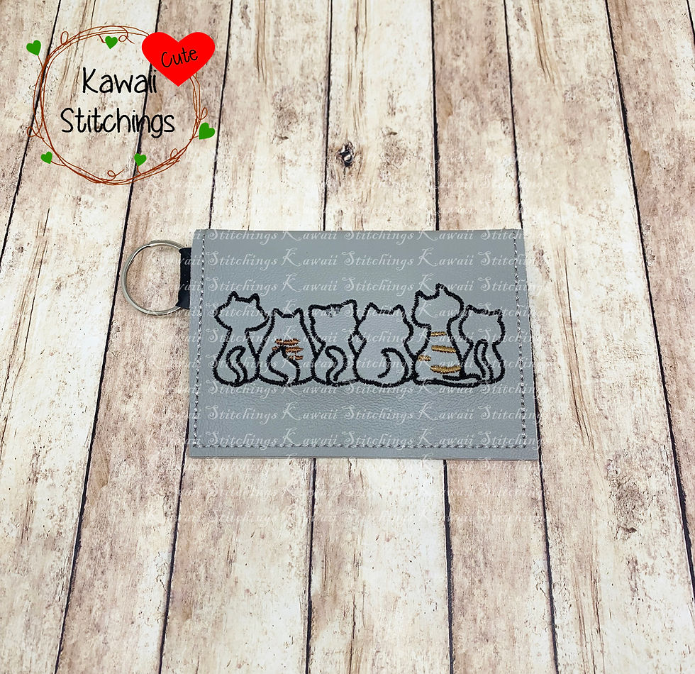 Doodle Cat Card Wallet