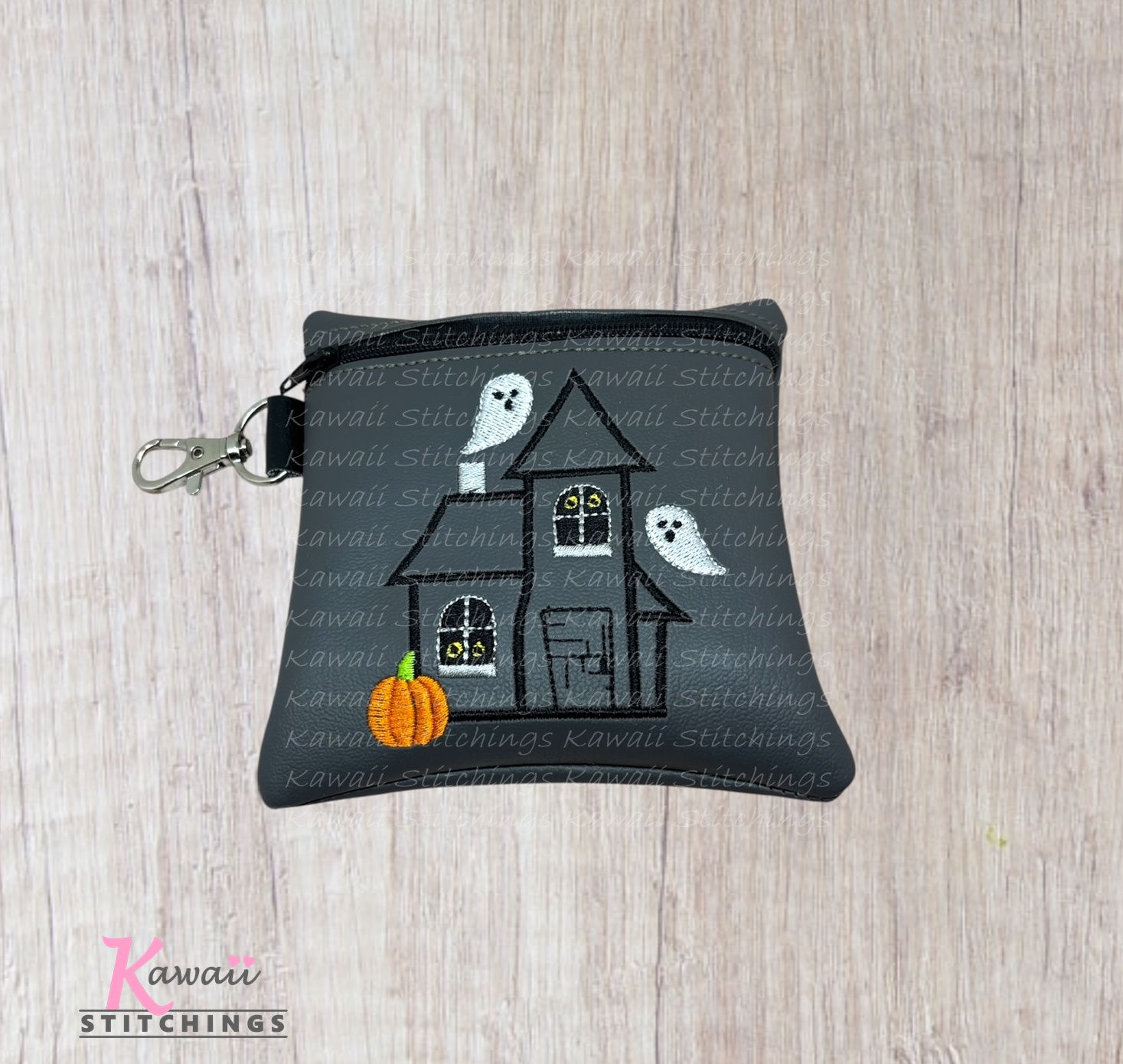 Haunted House Zipper Bag 5"x5"