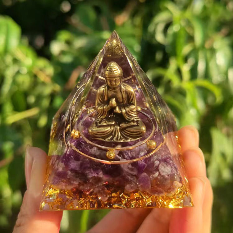 Crystal Pyramid Buddha Energy Generator