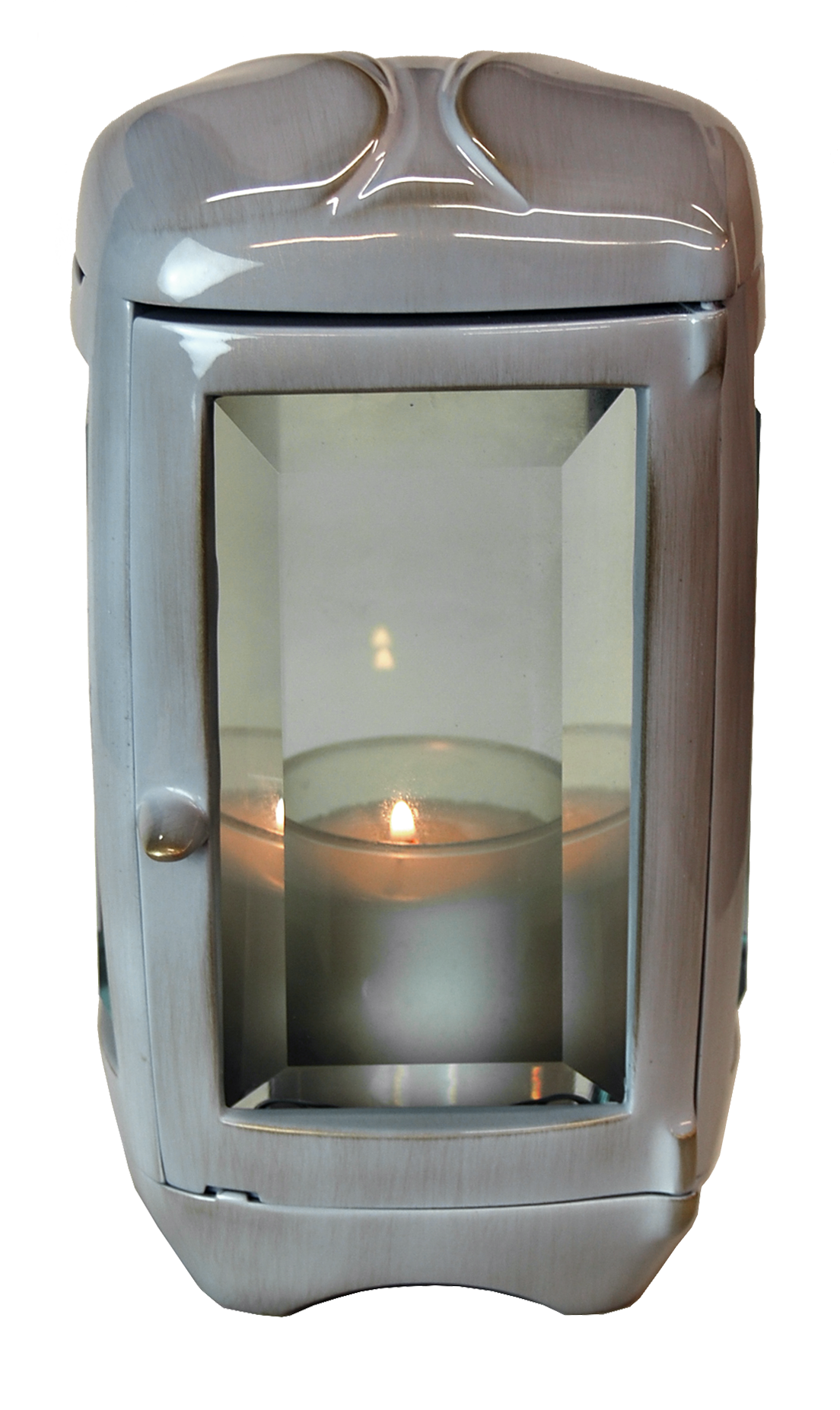 Solid gravlykt i lakkert bronse.