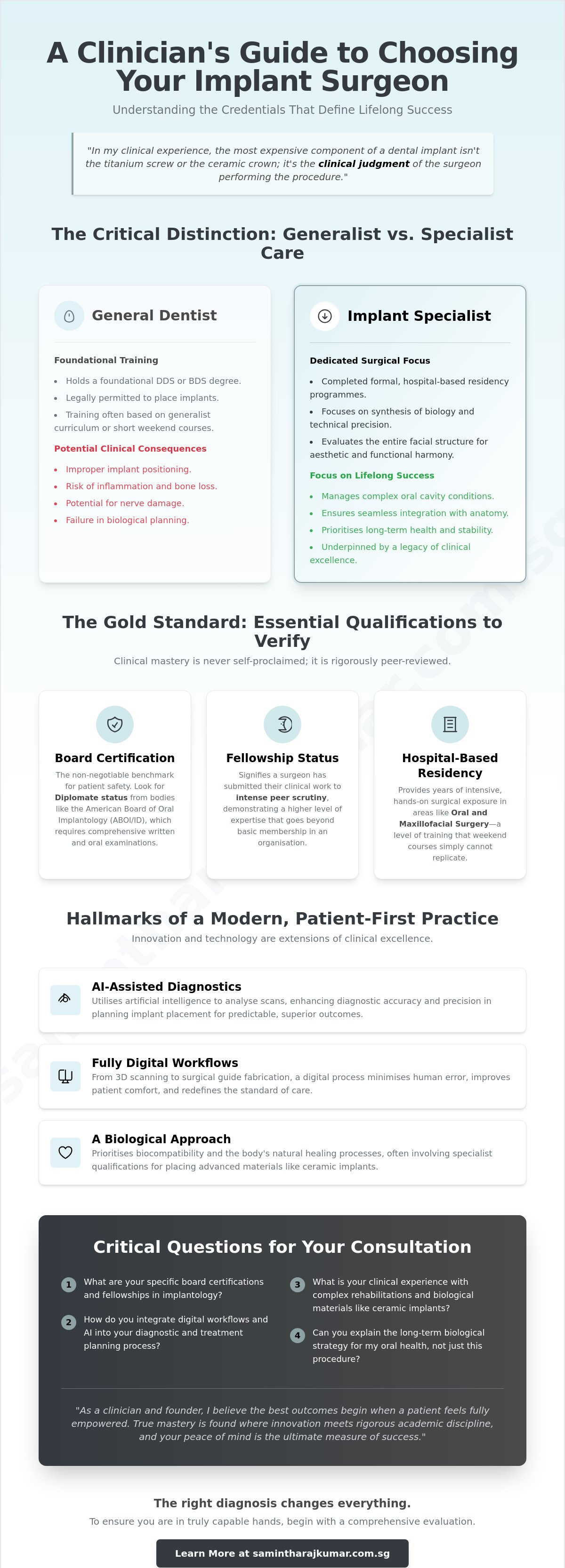 Credentials to look for in an implant specialist