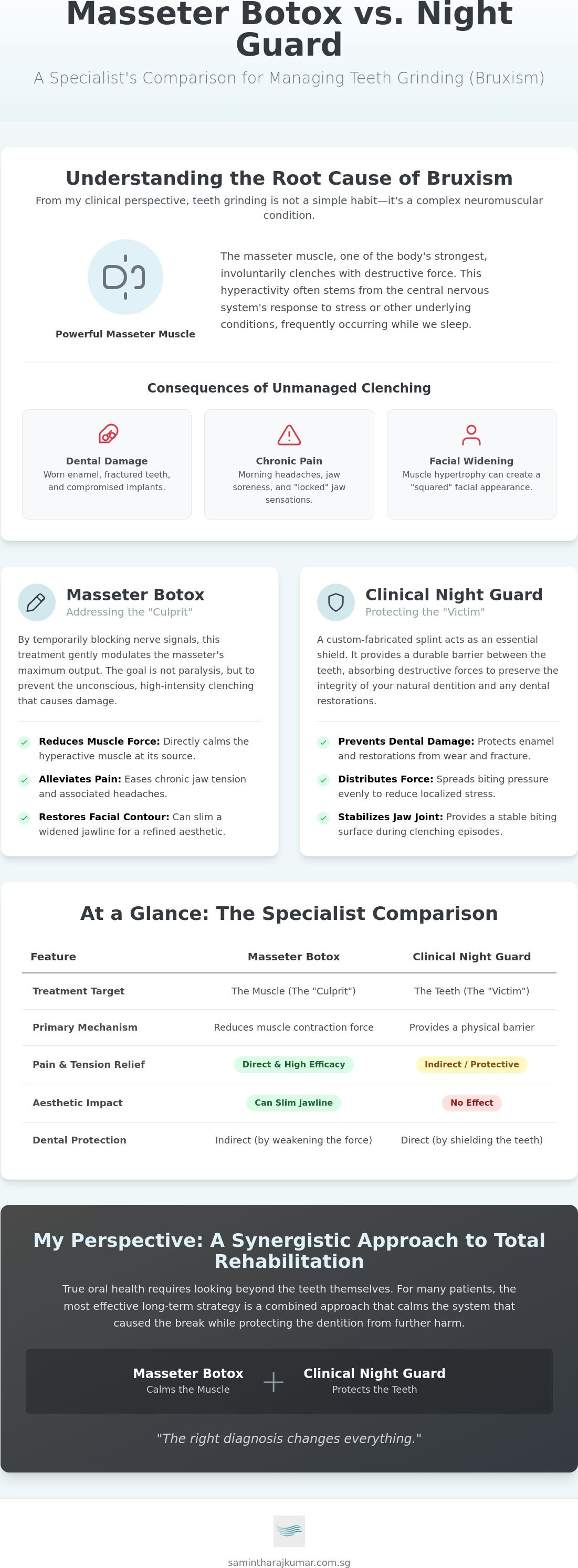 Masseter botox vs night guard for teeth grinding