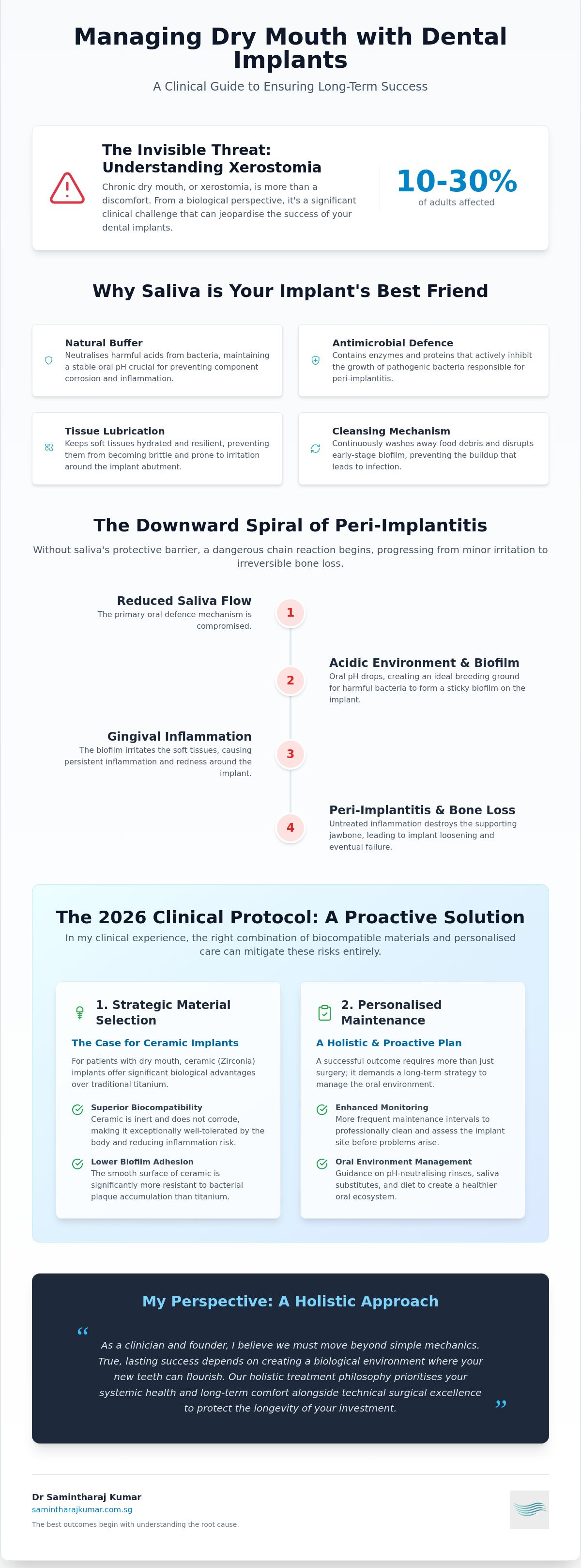 Managing dry mouth with dental implants