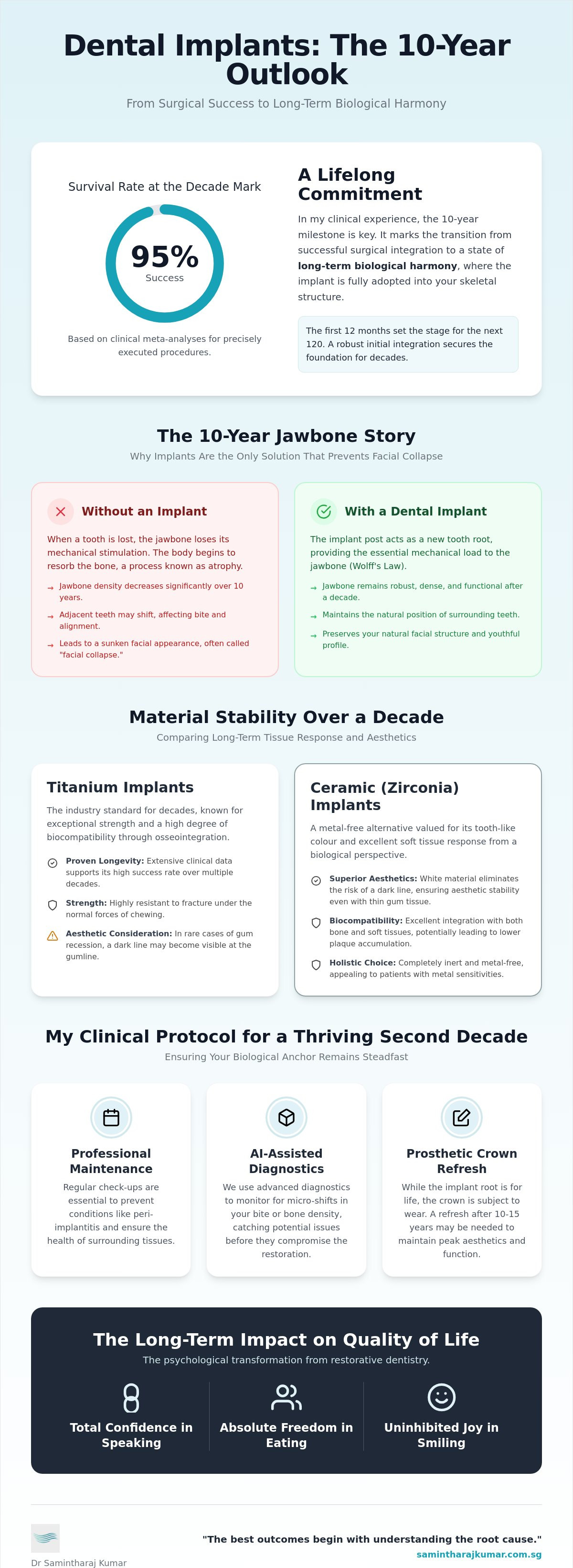 What to expect 10 years after dental implants