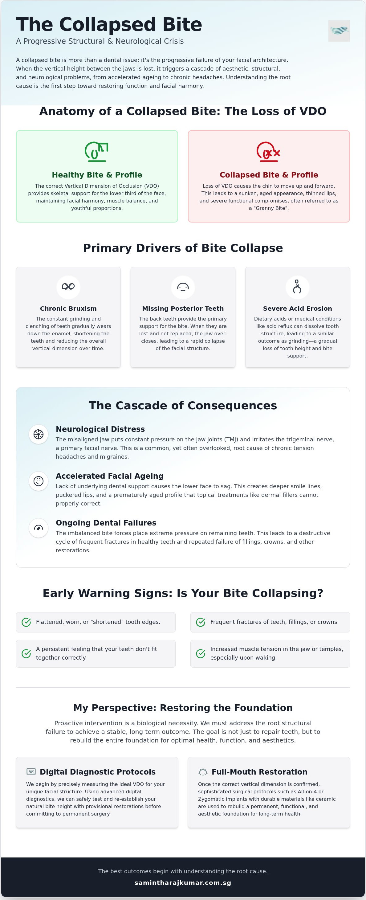 Dangers of an untreated collapsed bite