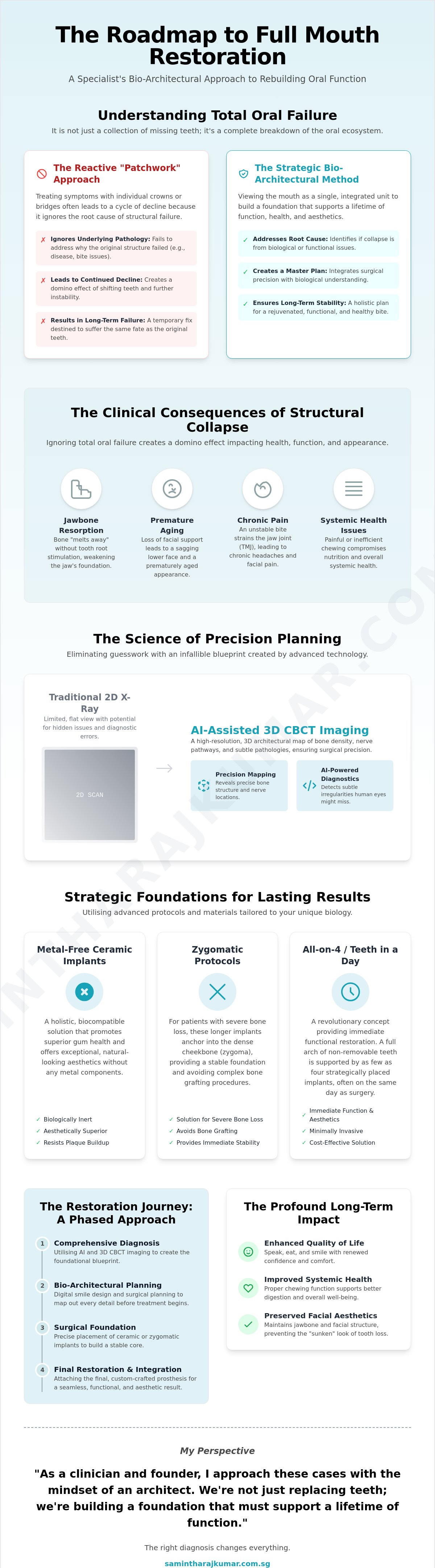 Planning for full mouth dental restoration