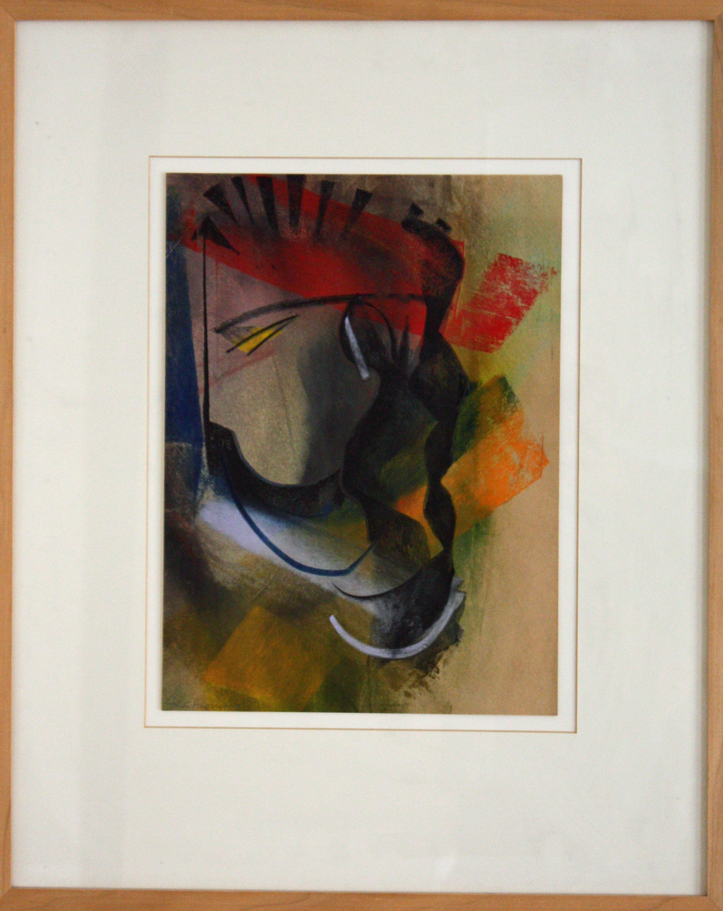 Mary Stork Mixed Media Painting 'Mars' 2003