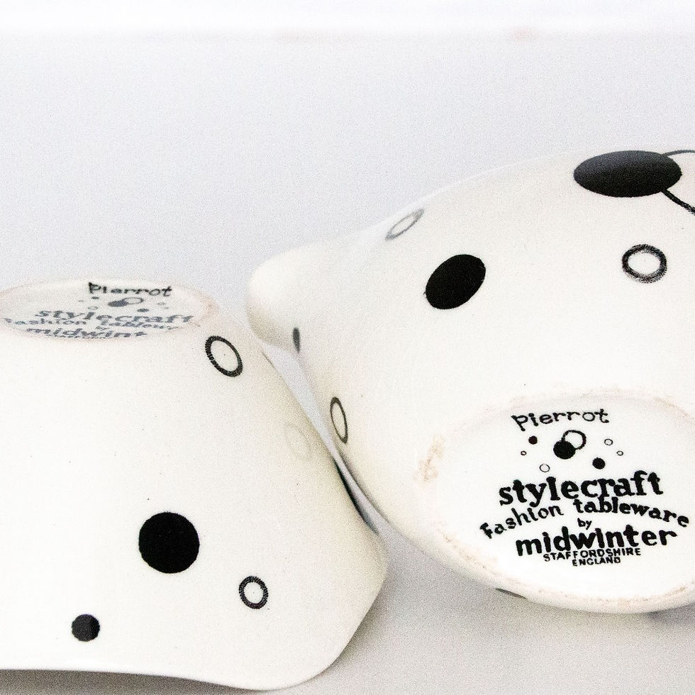 Thumbnail: Midwinter Stylecraft Pierrot Cream Jug and Sugar Bowl