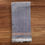 Thumbnail: Folded Violet White Handspun Handwoven Khadi Bath Towel