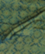 Thumbnail: 2.5m Green yellow ajrakh print handspun handloom cotton kurta fabric