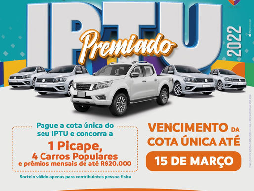 IPTU 2022: Cota única até 15 de março