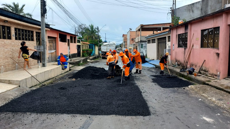 Prefeitura de Manaus intensifica recuperação asfáltica no Gilberto Mestrinho e melhora mobilidade de moradores da zona Leste