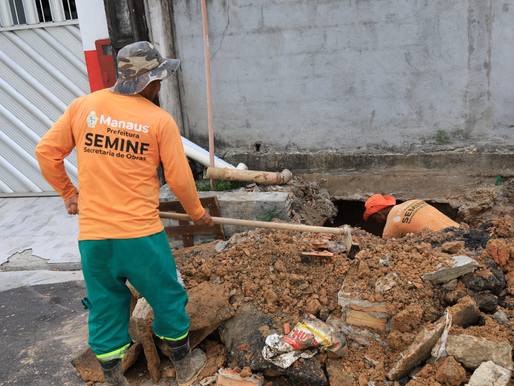 Prefeitura de Manaus recupera drenagem profunda no bairro Compensa 2 e melhora infraestrutura da via