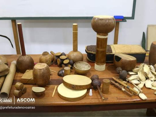 Músicos Celdo Braga e João Paulo ministram Oficina de Bioinstrumentos no município de Novo Airão-AM