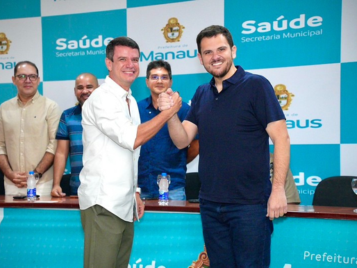 Prefeito Renato Junior empossa Nagib Salem como novo secretário da Semsa e reforça compromisso com avanço da saúde em Manaus