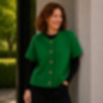 idyl pure wool vest_emerald green