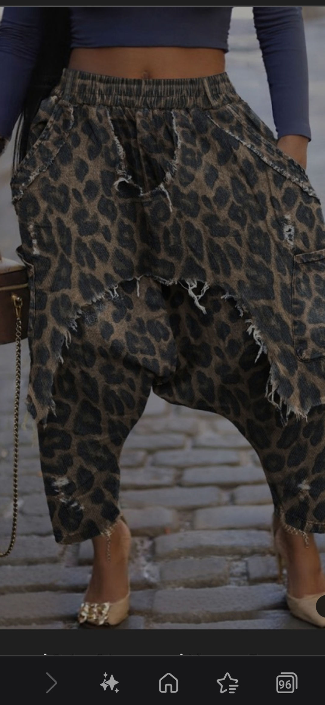 Leopard Harem Jeans