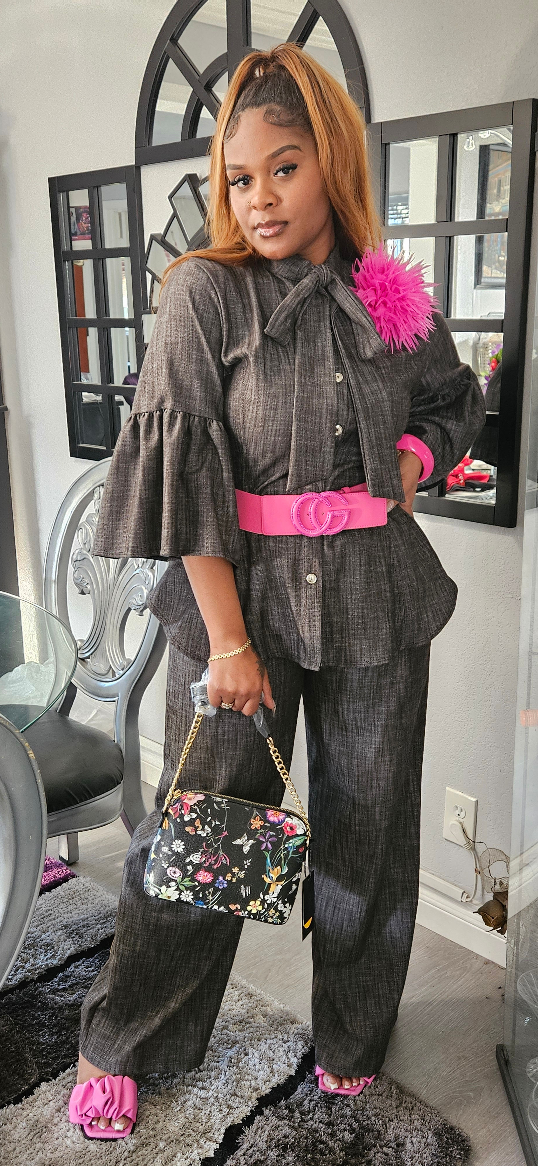 Denim 2 pc Pants Set