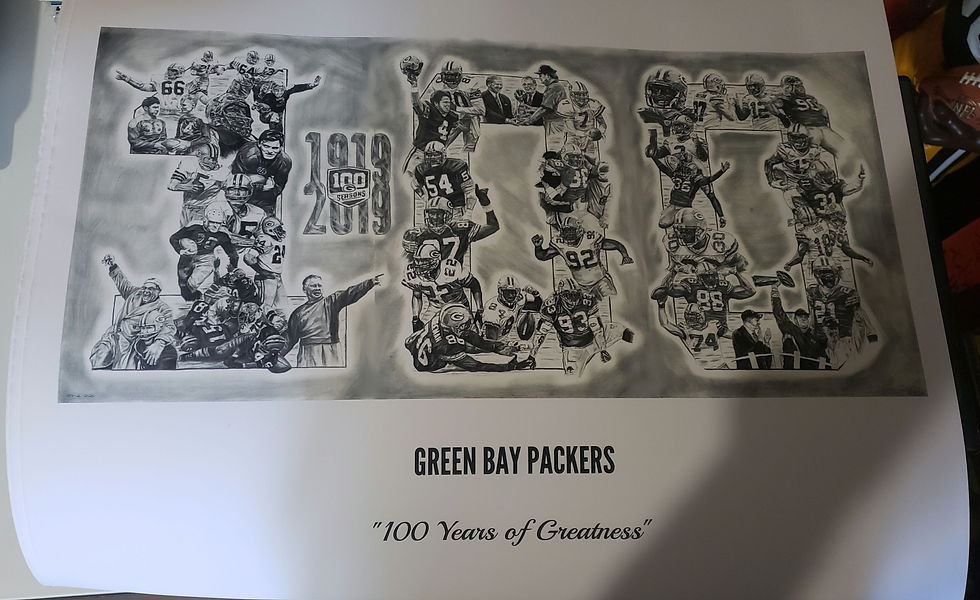 Green Bay Packers "100 Years of Greatness" 18x24 print #/100
