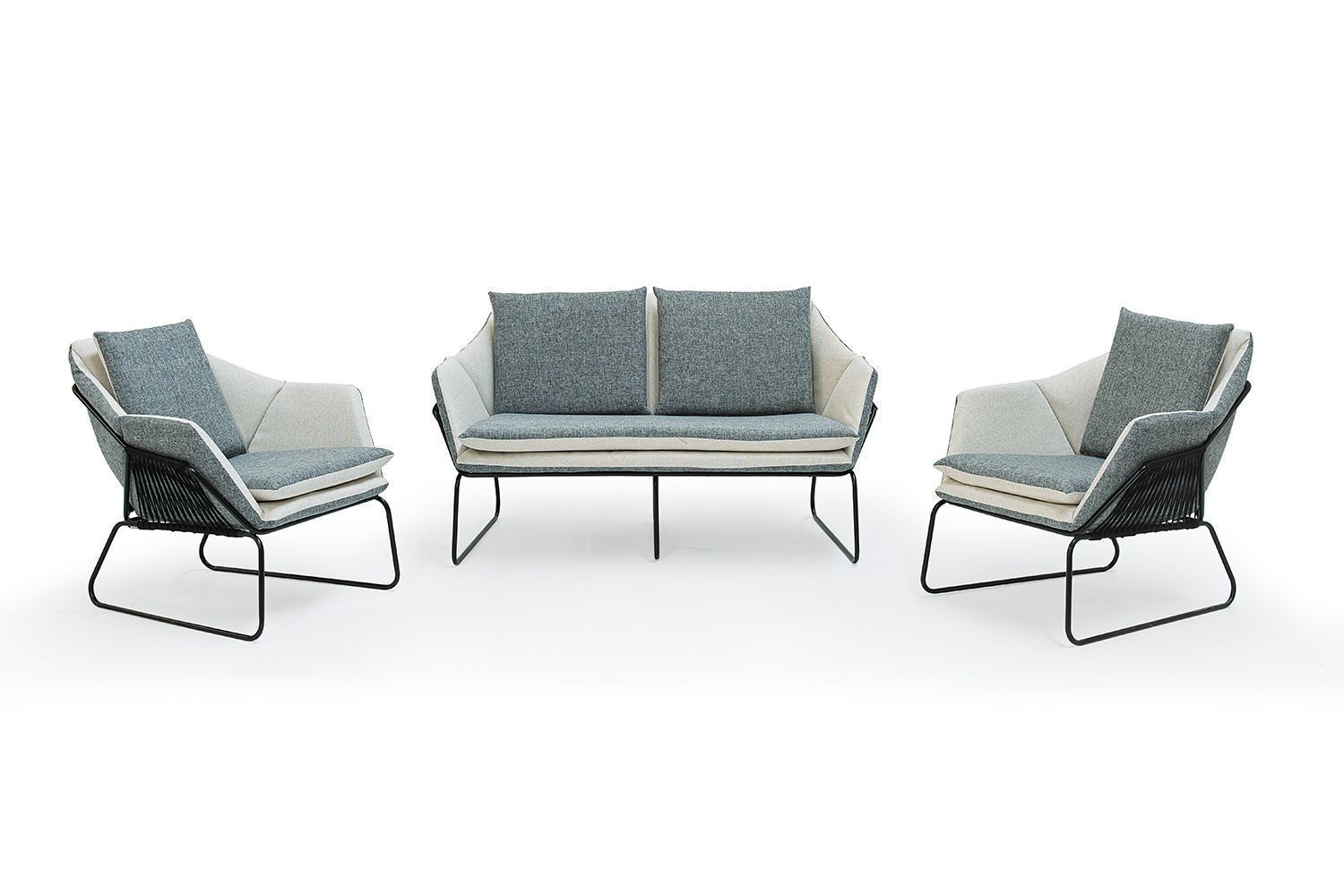 AVANGARDE İP ÖRGÜ 2+1+1 SEHPALI