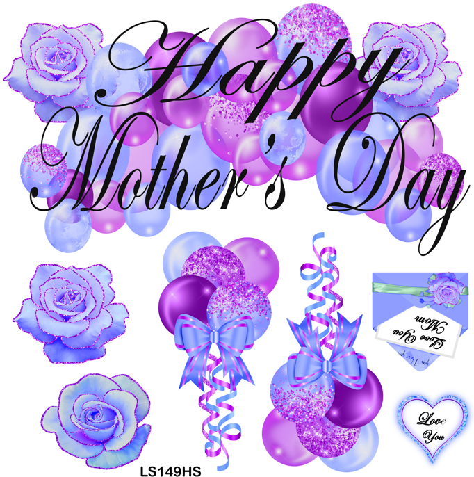 Hs-LS149 Purple & Blue Happy Mother's Day