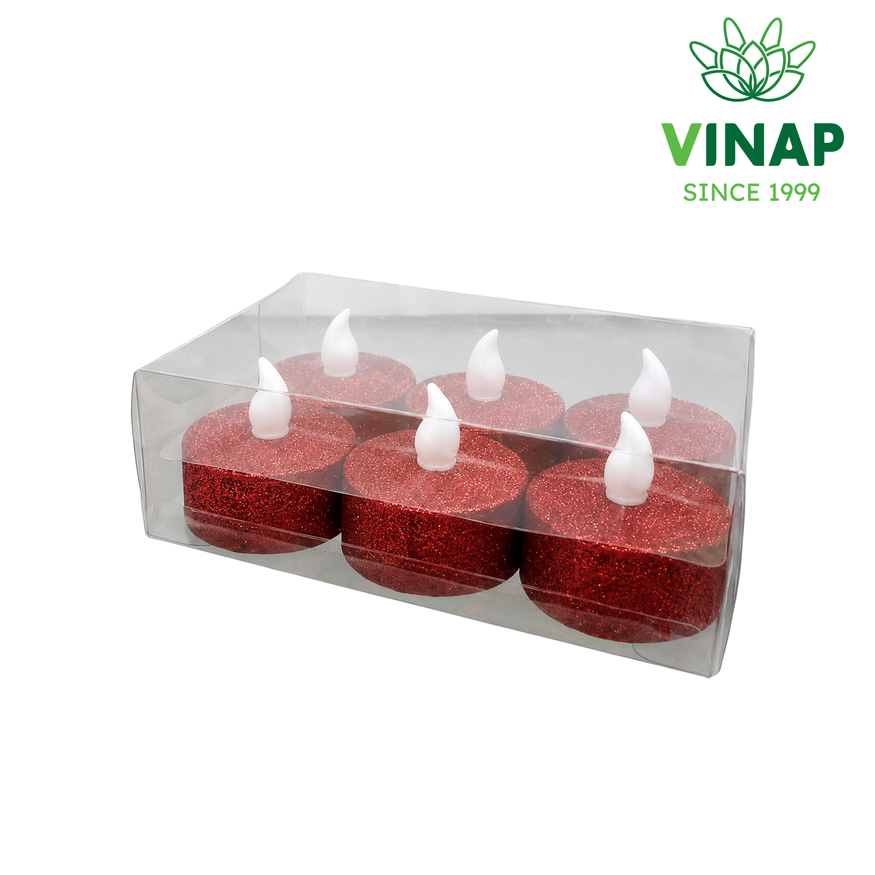 Glitter LED Tealight Set (6-Pack)