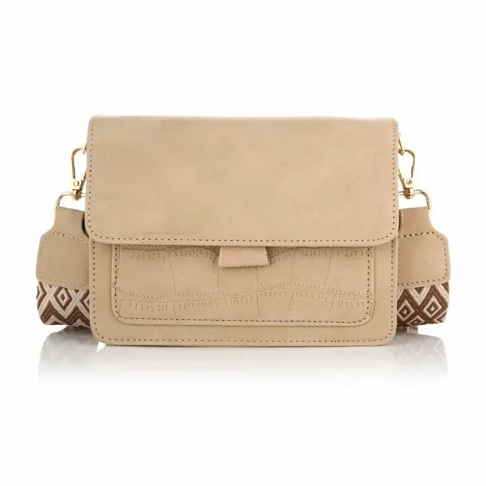 Schoudertas Luxe Band Beige
