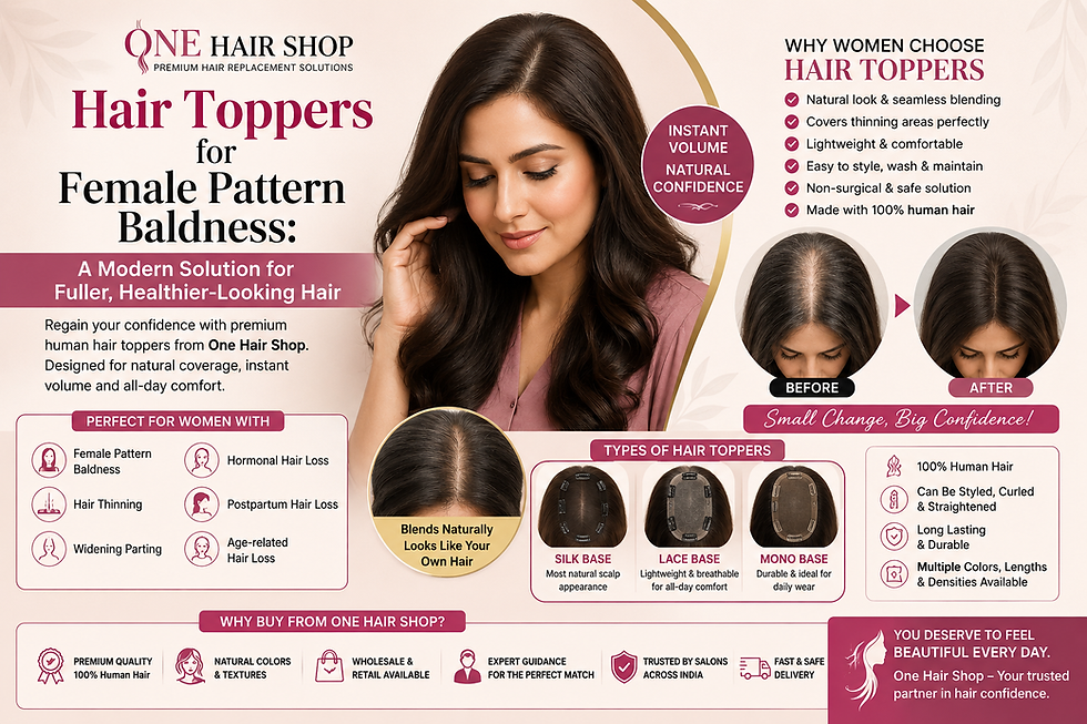 Hair Toppers for Female Pattern Baldness: A Modern Solution for Fuller, Healthier-Looking Hair