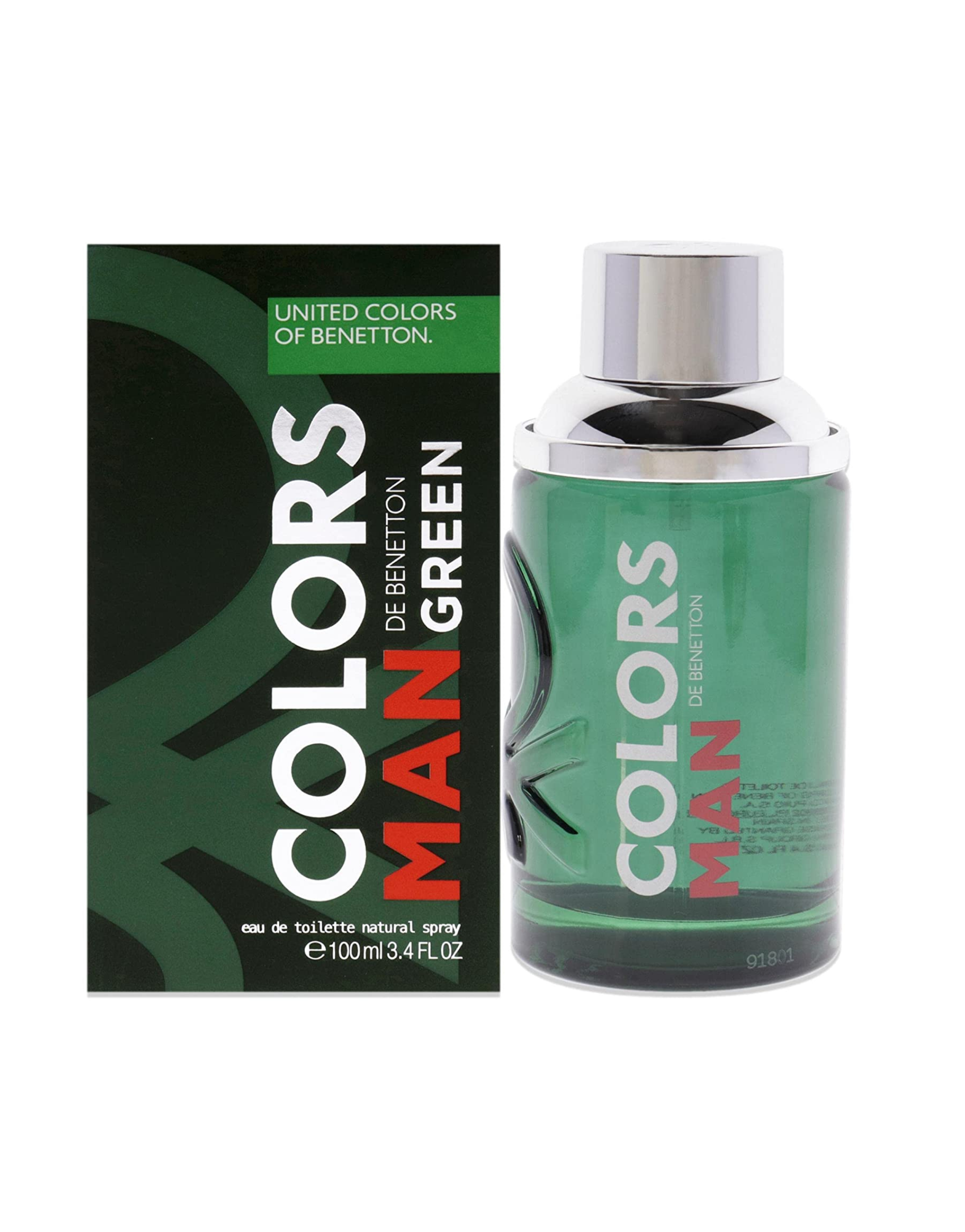 Benetton Colors Man Green EDT Fragancia Amaderada 100ml