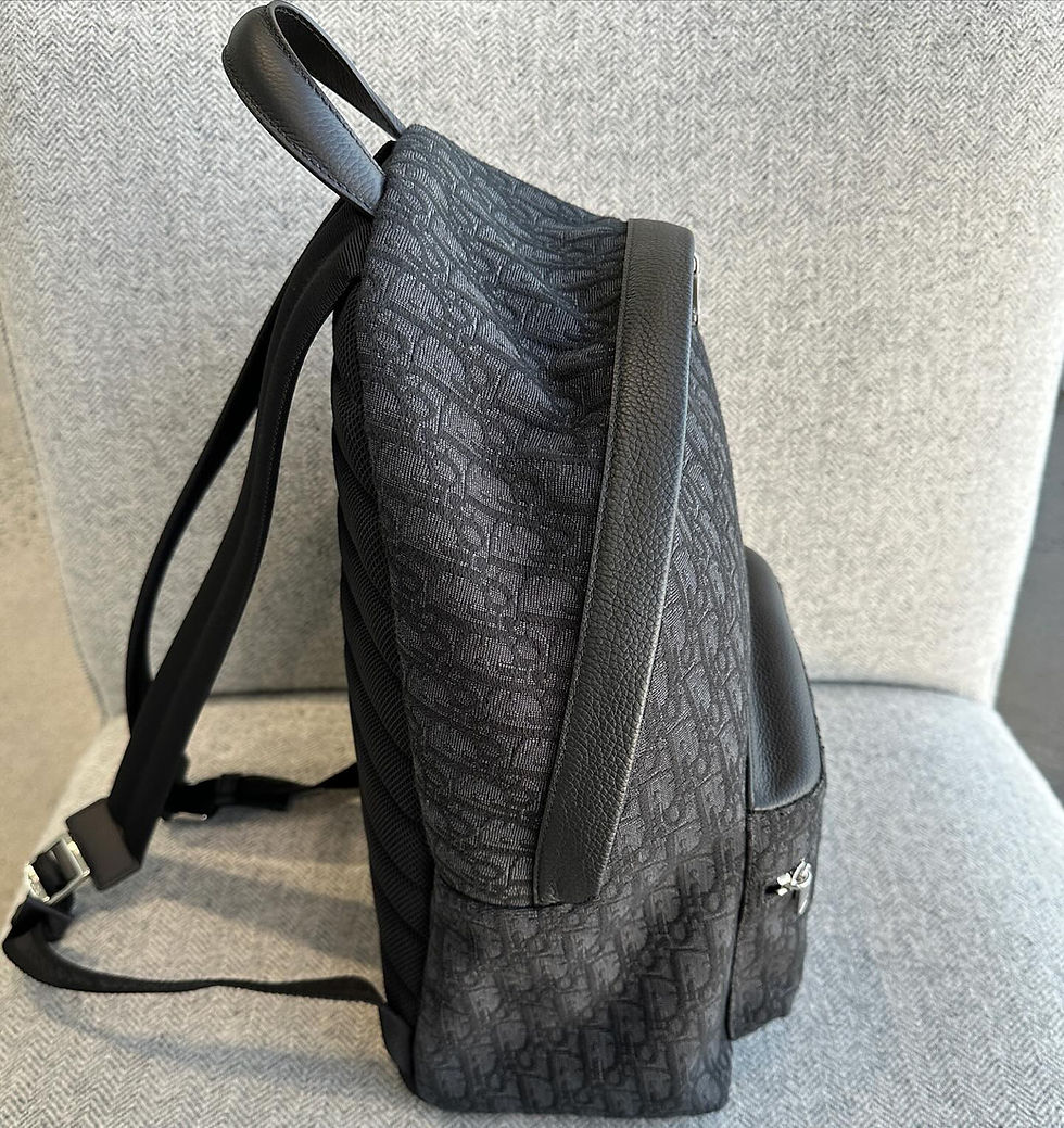 Thumbnail: Dior Black Oblique Jacquard Rider Backpack SHW (2024)