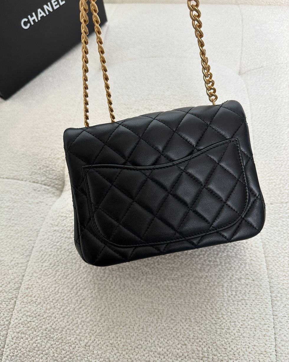 Thumbnail: Chanel Camellia Chain Mini Square Flap Bag (2023)