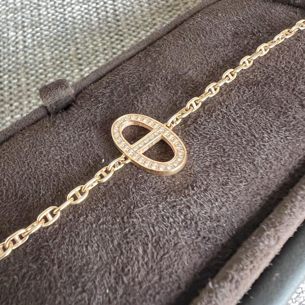 Thumbnail: Hermes Chaine D’ancre Contour Bracelet Rose Gold